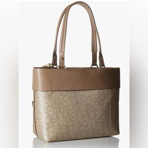 LIKE NEW Calvin Klein Patty East/West Monogram Tote